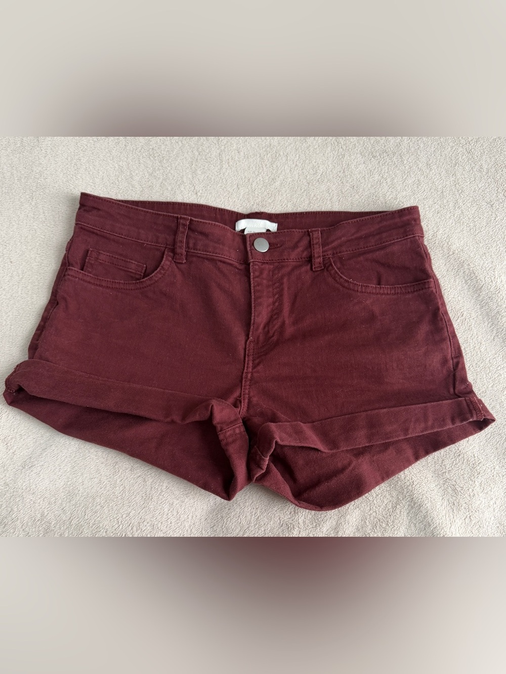 H&M Casual Button Zip Chino Short Shorts Womens
